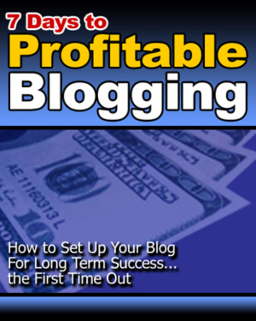 Product picture 7 Days To Profitable Blogging PLR.zip